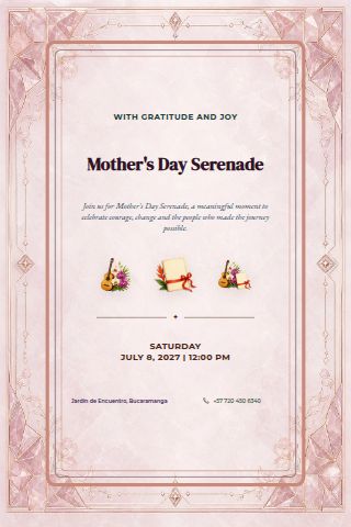 Mother's Day Serenade invitation design