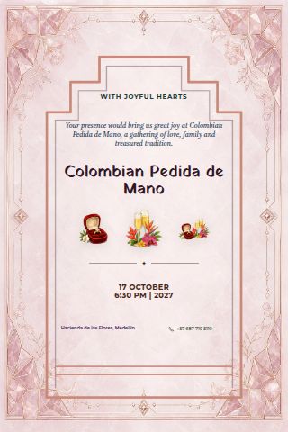 Colombian Pedida de Mano invitation preview