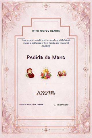 Pedida de Mano invitation design