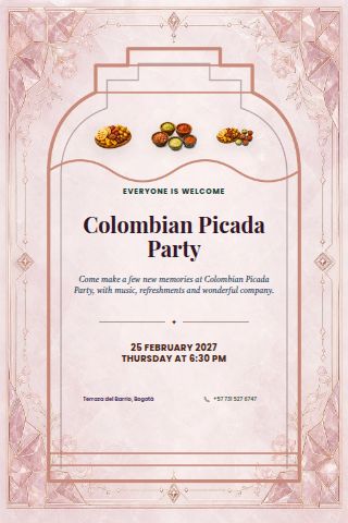 Colombian Picada Party invitation preview