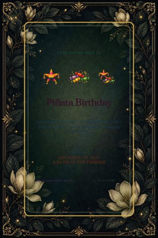 Piñata Birthday invitation design