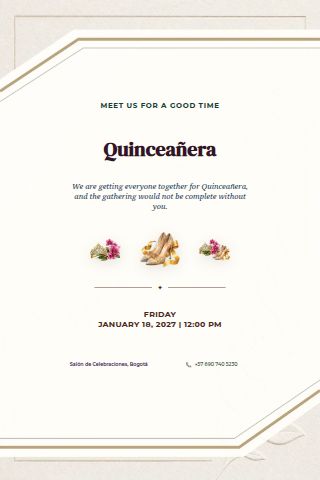 Quinceañera invitation design