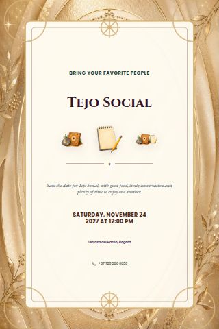 Tejo Social invitation design preview