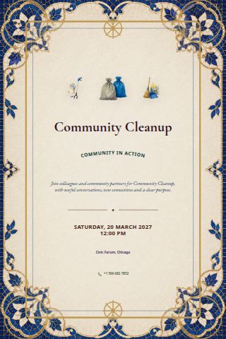 Community Cleanup invitation preview