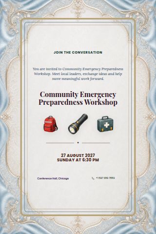 Community Emergency Preparedness Workshop invitation preview