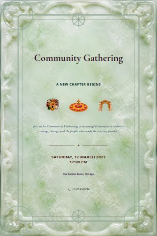 Community Gathering invitation preview