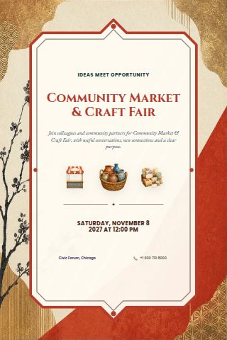 Community Market & Craft Fair invitation preview