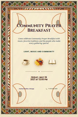 Community Prayer Breakfast invitation preview