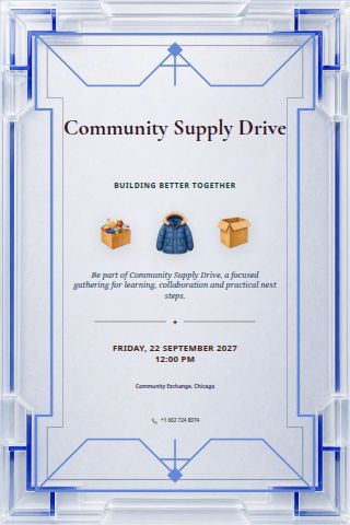 Community Supply Drive invitation preview