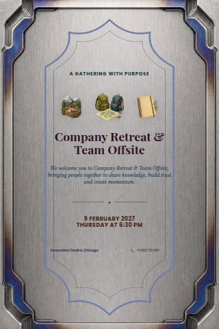 Company Retreat & Team Offsite invitation preview