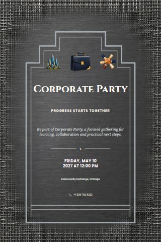 Corporate Party invitation preview