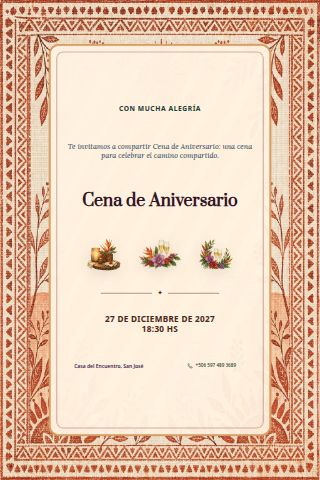 Anniversary Dinner invitation design
