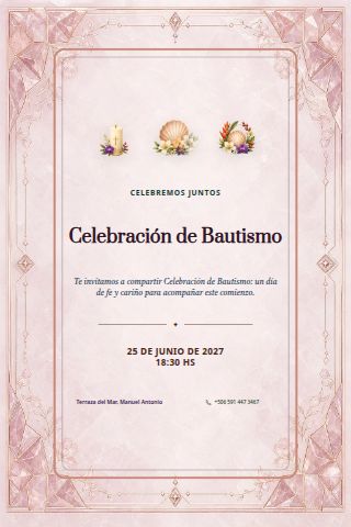 Baptism Celebration invitation design