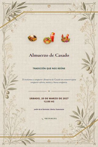 Casado Lunch invitation design