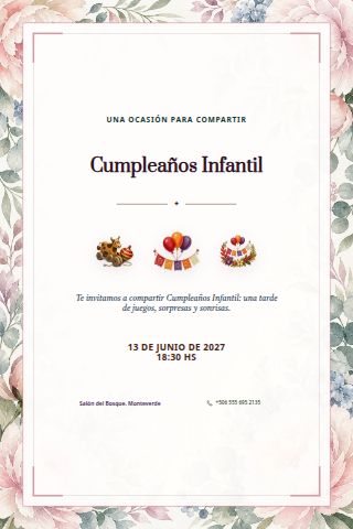 Children's Birthday invitation design
