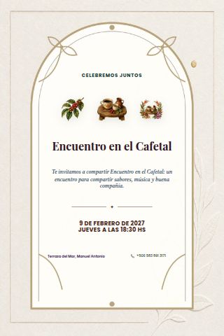 Coffee Estate Gathering invitation design