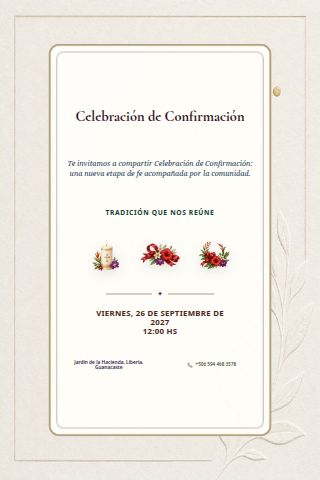 Confirmation Celebration invitation design