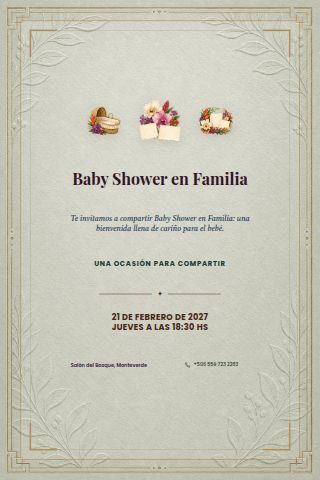 Family Baby Shower invitation design