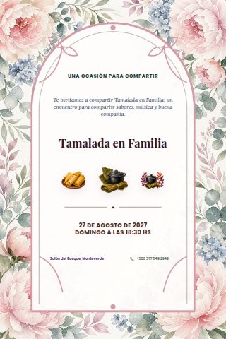 Family Tamalada invitation design