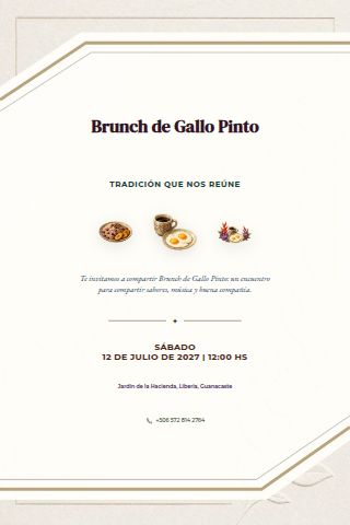 Gallo Pinto Brunch invitation design