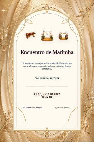 Marimba Social invitation design