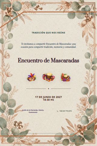 Masquerade Gathering invitation design