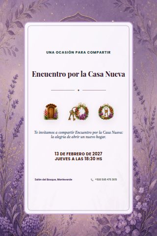 New Home Gathering invitation design