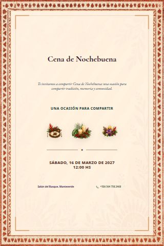 Nochebuena Dinner invitation design