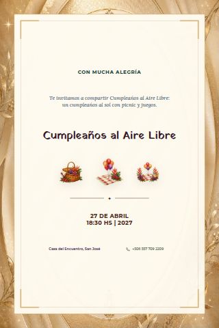 Outdoor Birthday Picnic invitation design