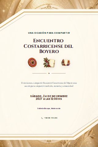 Costa Rican Oxcart Day Gathering invitation preview