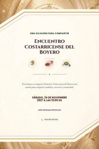 Costa Rican Oxcart Day Gathering invitation design preview