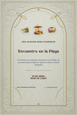 Pacific Beach Gathering invitation design
