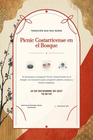 Costa Rican Rainforest Picnic invitation design preview