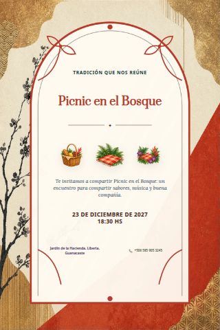 Rainforest Picnic invitation design