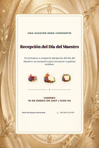 Teachers' Day Reception invitation design