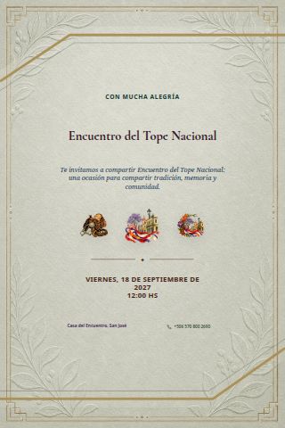 Tope Nacional Gathering invitation design
