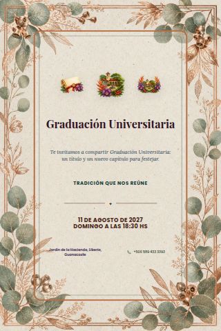 University Graduation invitation design