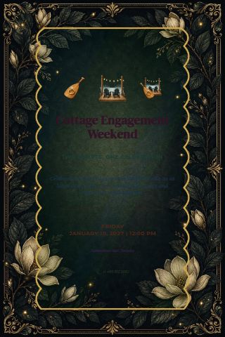 Cottage Engagement Weekend invitation preview