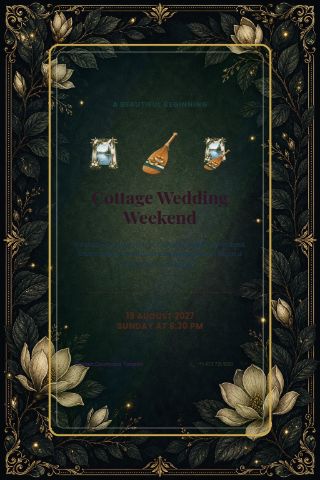 Cottage Wedding Weekend invitation preview
