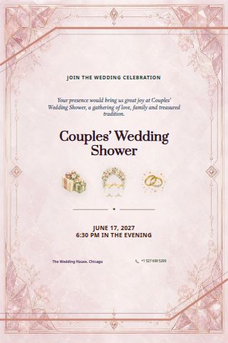 Couples’ Wedding Shower invitation preview