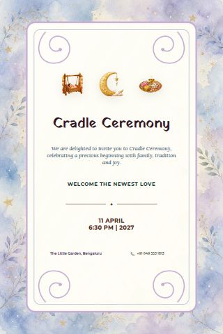 Cradle Ceremony invitation preview