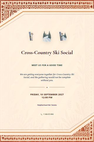 Cross-Country Ski Social invitation preview