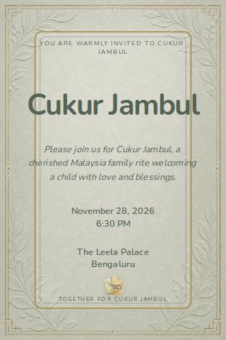 Cukur Jambul invitation design preview