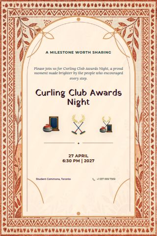 Curling Club Awards Night invitation preview