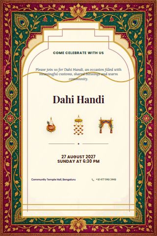 Dahi Handi invitation preview
