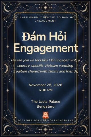 Đám Hỏi Engagement invitation design preview