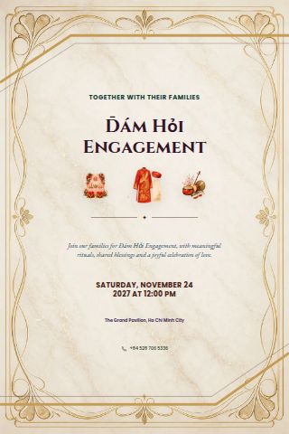 Đám Hỏi Engagement invitation preview