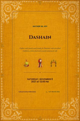 Dashain invitation preview