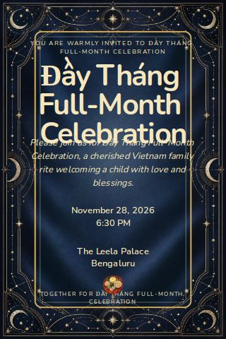 Đầy Tháng Full-Month Celebration invitation design preview