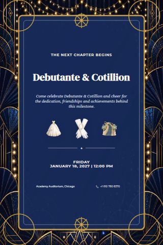 Debutante & Cotillion invitation preview